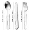 Set de Tres Piezas de Cuchillo, Tenedor y Cuchara de Acero Inoxidable 430 para Camping al Aire Libre Transfronterizo, Creativo Abrebotellas, Estilo Camping, Vajilla de Viaje Portátil
