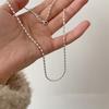 Collar de cuentas de arroz pequeñas para mujer, diseño de nicho simple, estilo frío, cadena de clavícula, venta al por mayor