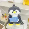 Bolsa de Peluche Pingüino Pequeño, Mochila para Estudiantes Universitarios, Mochila de Muñeco de Dibujos Animados Lindo Ins, Billetera de Peluche