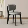 Silla de comedor de madera maciza, simple y moderna, popular silla de restaurante en línea con respaldo, para uso en el hogar, silla de comedor vintage de color crema minimalista de lujo ligero