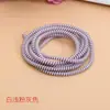 Cuerda de protección para cable de datos de teléfono móvil de 1,4 metros, cuerda de protección para cable de datos de tres colores, resorte de protección para cable de auriculares tres en uno