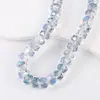 8mm Lapidado Multifacetado 5A Rodada Contas Rodada Plana Cristal K9 Contas de Vidro Iridescente Feito à Mão Materiais DIY Acessórios para Pulseira Decoração