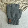 Novas Luvas de Lã Quentes de Cor Sólida para Negócios Transfronteiriças para Homens no Inverno, Modernas e Simples para Ciclismo com Tela Sensível ao Toque, Dedos Inteiros