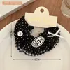 Gomita para el pelo de estilo coreano de alta gama, elegante, con lazo de cinta y lunares, lujosa y elegante, adecuada para peinados de media coleta para niñas