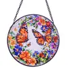 Enfeites de vidro pintado, 20CM novo retrô transfronteiriço popular pingente de vidro relevo linha vertical arte decoração