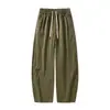 Calça de Trabalho Versátil 100% Algodão para Homens, Calça Reta de Perna Larga para Primavera e Outono, Calça Longa Fluida de Marca Tendência, Novo Modelo 2025, Novo Modelo 2026