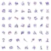 200 Adesivos Transparente Pet Material Artesanal Flores da Floresta Frutas Cogumelos Estilo Ins Decorativo Copo d'Água Adesivo de Geladeira Lote