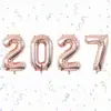 Productos Nuevos Transfronterizos 32 pulgadas 40 pulgadas Globos Digitales de Papel de Aluminio para Nochevieja Decoraciones de Año Nuevo 2027