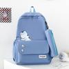 2024 Nueva Mochila Escolar Niña de Primaria Gatito Pescando Dibujo Animado Mochila Gran Capacidad Linda Casual Estuche