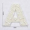 Venta al por mayor del fabricante Parche de película caliente con letras en inglés de imitación perla color beige Parche de película caliente para camiseta Ropa de malla con diamantes Accesorios para ropa y zapatos