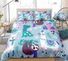 Juego de Ropa de Cama de Vida Silvestre Planta Tropical Flor Funda Nórdica Loro Mono Hoja de Palma Juego de Tres Piezas