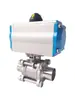 Válvula de Bola Neumática Soldada de Tres Piezas de Acero Inoxidable 304 Q661F-16P Válvula de Cierre para Vapor a Alta Temperatura Dn8 Dn100