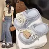Zuecos de estudiante de suela gruesa, que aumentan la altura, lindos, resistentes al olor, sandalias para mujer, adecuadas para usar al aire libre, con corazones de caricatura, antideslizantes, para uso en casa y al aire libre, para niñas