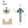 Faca de Escultura Aberta com 8 Cabos, Broca de Roteamento Arcada de Fundo Plano com Ângulo R Duplo, Fresadora Especializada para Marcenaria
