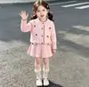 Conjunto de Suéter para Meninas para Outono e Inverno, Novo Conjunto de Tricô com Saia de Seis Borboletas, Vestido Suéter Princesa Fofo Estilo Coreano para Meninas