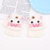 Luvas de gatinho fofas e divertidas de desenho animado, cor sólida, forradas com fleece, grossas e quentes, luvas infantis, luvas para estudantes, à prova de frio para atividades ao ar livre, luvas com aba