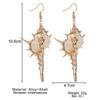 Pendientes de concha de playa natural europea y americana con borde bañado en oro Collar con colgante de concha de playa estilo bohemio venta al por mayor
