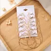 Nuevos pendientes de aro de rock exagerados de estilo europeo y americano para mujer, únicos y modernos, pendientes simples de combinación de círculos de 6 pares