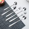 Juego de Cubiertos de Exportación Personalizado Acero Inoxidable Cuchillo, Tenedor y Cuchara para Comida Occidental Cuchara de Mango Largo para Mezclar Cuchara para Café Nido de Pájaro Tenedor para Fruta