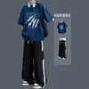 Conjunto de Manga Corta para Adolescentes Niños Camiseta de Moda Ropa Casual Estudiante Soleado Limpio Versátil Delgado Conjunto de Dos Piezas