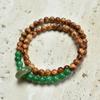 Semilla de Bodhi Natural Cocida Placa Tejida DIY Cadena de Cuentas de Oración de Mano Accesorios Largos para Hombres y Mujeres Regalos