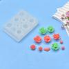 Molde de Silicone Poroso em Forma de Rosa Molde de Silicone para Sabonete Fondant DIY Vela Assar Bolo