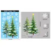 Decoraciones navideñas pegatinas de cristal de copo de nieve, más vendidas en Amazon, pegatinas electrostáticas de cedro verde de invierno