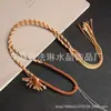 Collar con Cuerda de Nudo de Diamante Tejido a Mano diy Cuerda de Algodón de Xizang Lanyard para Cuello de Thangka Buda Portátil Estilo Chino