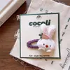 Pinza de Pelo de Algodón Relleno de Animal de Dibujos Animados Color Café Estilo Coreano para Niñas, Otoño e Invierno, Pinza Lateral de Animal Cereza, Pinza de Pato