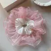 Corea del Sur Dongdaemun Mismo Tamaño Extra Grande Malla Tazón Chica Super Inmortal COLA DE CABALLO Anillo para el Cabello Flor para el Cabello Accesorios para el Cabello Cuerda para el Cabello