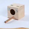 Nido de pájaro de madera maciza para cría de periquitos, agapornis y cacatúas, nido de pájaro exterior, accesorios y suministros cálidos para jaulas de pájaros