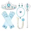 Novo Vestido de Princesa Elsa de Frozen com Capa de Tule, Fantasia de Performance para Halloween, Vestido Formal Infantil