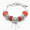 Pulsera estilo Panjia para mujer网红 ins nicho lujo ligero oro 14K colgante atrapasueños pulsera de cuentas de vidrio pulsera marea