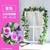 Decoración de arco de boda de ratán de rosa de simulación, paisajismo comercial con enredaderas que cubren la pared, flores artificiales al por mayor