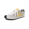 Zapatillas de Entrenamiento Alemanas de Moda Color Bloque Estilo Coreano Primavera 2026 Cómodas de Tacón Bajo Puntera Redonda Deportivas de Viaje con Cordones Casuales para Mujer