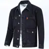 Jaqueta jeans masculina slim fit lisa, moderna e versátil, casual, jovem, popular, casaco jeans de workwear de alta qualidade atacado
