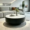 Mesa de café y mesa auxiliar de piedra sinterizada estilo lujo ligero italiano para sala de estar del hogar Mesa de té Vidrio templado Mesas de varios tamaños Diseño minimalista