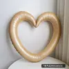 Moldura Oca Grande em Formato de Coração Laço Balão Folha de Alumínio Balão de Aniversário Decoração de Festa Infantil Adereços para Fotos Decoração