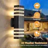 Lámpara de Pared Exterior LED Foco Impermeable Arriba y Abajo Pasillo Escalera Pared Exterior Pilar de Puerta Hotel Lámpara de Patio Exterior