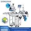Máquina automática de etiquetagem de canto de três lados ZONESUN cubo topo plano vedação de canto máquina de etiquetagem fácil de rasgar