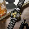 LIGE/Transfronterizo Nuevo Modelo de Cuarzo Multifuncional Deportivo Cronógrafo de Tres Esferas Seis Manecillas Reloj Impermeable Luminoso para Hombre
