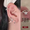 Brincos Minimalistas de Zircônia Estilo Coreano para Mulheres, Presilhas de Orelha Unisex Simples e Modernas, Brincos Versáteis Estilo Doce-Descolado