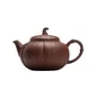 Tetera Rústica Estilo Japonés Dinastías Tang y Song, Juego de Té Kung Fu, Tetera de Cerámica Casera Calabaza, Olla para Preparar Té Hecha a Mano Estilo Wabi-Sabi