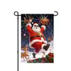 Bandera de Jardín Navideña de Venta Caliente Transfronteriza con Luces, Decoración de Atmósfera para Fiesta Navideña, Personalización de Bandera de Papá Noel