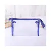 Bolsa Transparente para Cosméticos de Venta Caliente Transfronteriza, Gran Capacidad, Bolsa de Tocador de PVC, Bolso Impermeable, Bolsa de Almacenamiento para Manos, Bolsa de Almacenamiento para Viaje