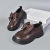 Zapatos de Niña Zapatos de Cuero Pequeños 2025 Primavera Nuevos Zapatos de Estudiante Zapatos de Princesa Zapatos de Suela Blanda Mocasines para Niños Grandes Comercio Exterior