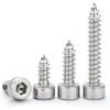 Tornillo Autorroscante de Cabeza Cilíndrica Hexagonal de Acero Inoxidable 304 Tornillo de Cabeza Copa Cola Puntiaguda GB70.1M2/M3M4M5M6