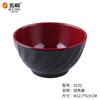 Tigela de arroz de melamina tigela de arroz para restaurante comercial refeitório tigela de sopa duas cores preto e vermelho tigela pequena imitação de porcelana plástico melamina tigela de tempero