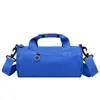 Bolsa Esportiva Redonda de Grande Capacidade Nova Transfronteiriça, Bolsa de Mão e Bolsa Transversal de Pano Oxford Impermeável, Bolsa de Viagem Casual de Cor Sólida