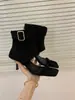 Botas de Moda Vazadas de Uma Tira Cool para Mulheres Salto Fino Salto Alto 2026 Nova Primavera Verão Bico Aberto Estilo Garota Spicy Botas Curtas Sandálias